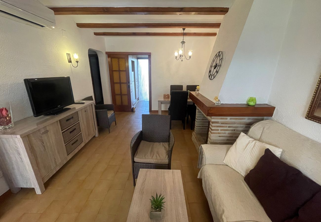 Large living room Living room with fireplace in Denia